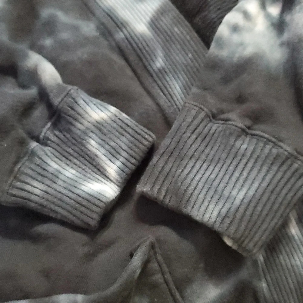JoyLab Women's French Terry Tie-Dye Black Oversized Cardigan S - Picture 5 of 7